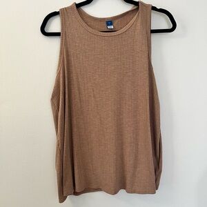 Old Navy Tan Ribbed Muscle Tee